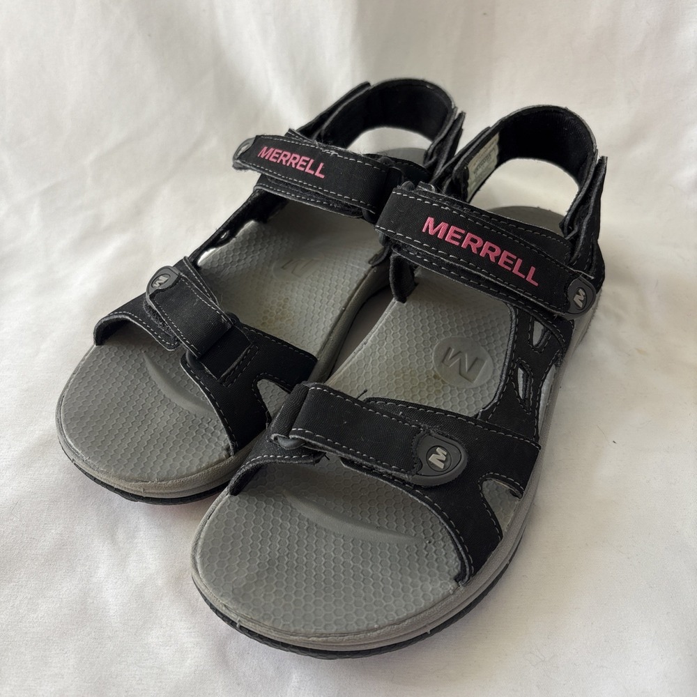 Merrell Cedrus Convertible Women 6 hiking‎ trail sandals Black/Rose Red Gorpcore